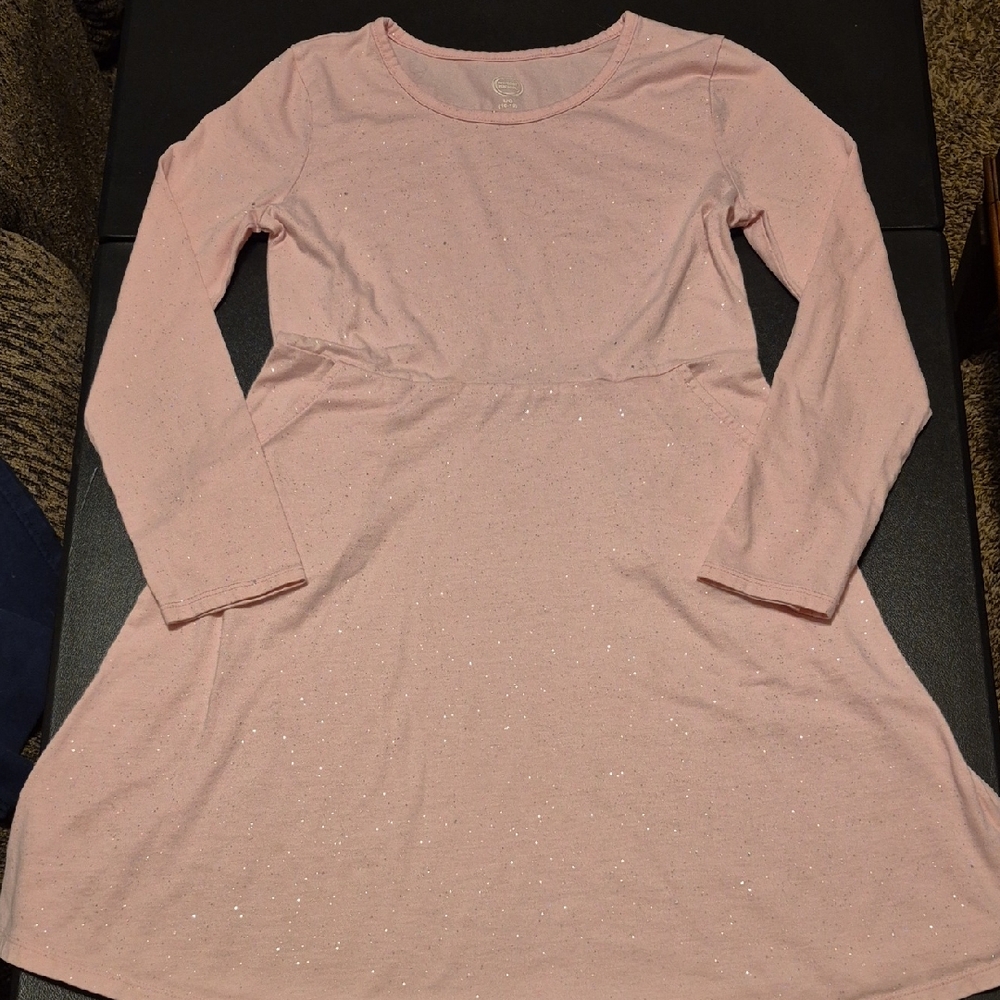 Wonder Nation Light Pink Glitter Casual Dress